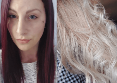 JK VORHER NACHER ERGEBNIS DUNEKL AUF BLOND FÄRBUNG